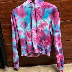 Aviator Nation cropped tie dye hoodie…size Small
